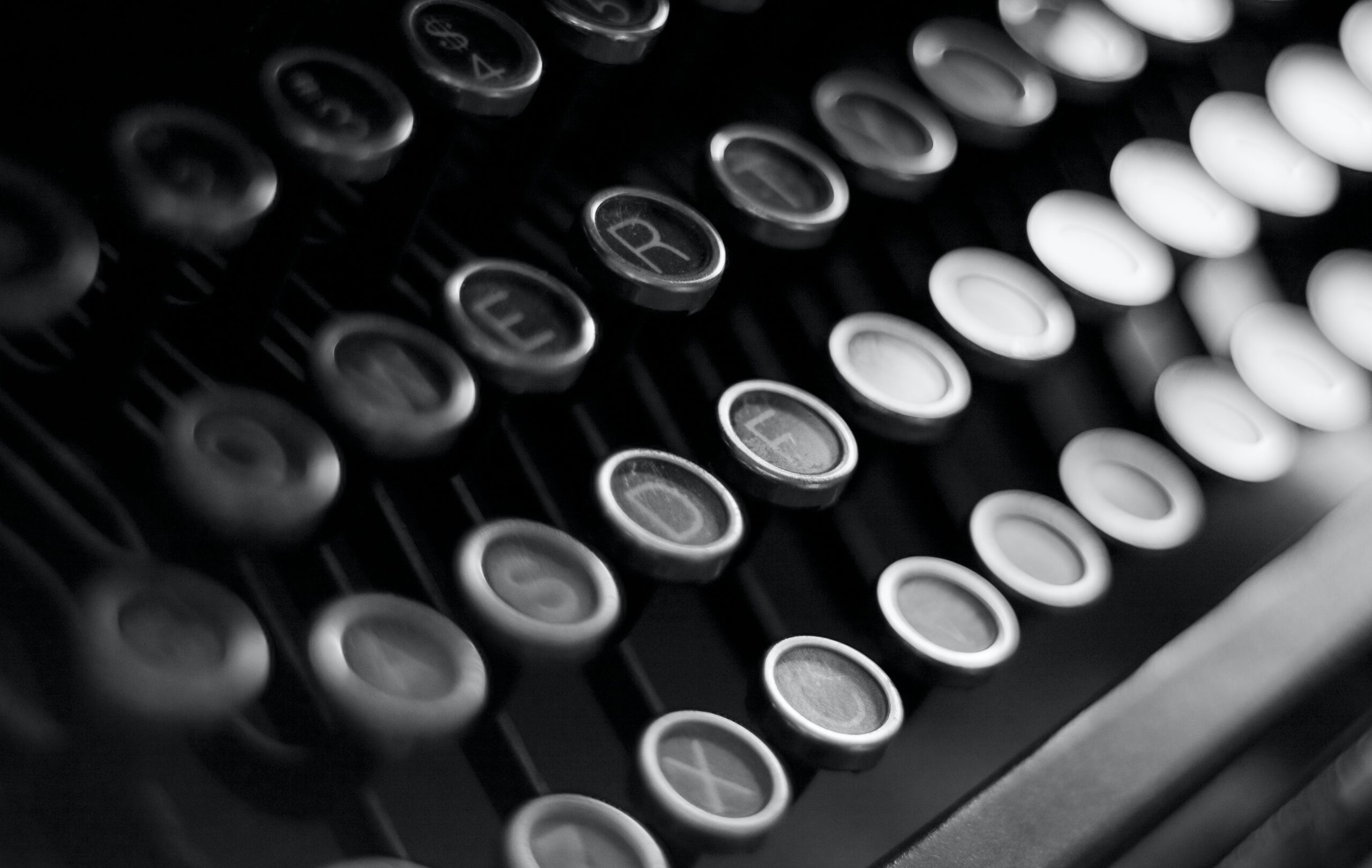 Vintage type writer keys