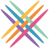 Collaboration Network logo in colour; pink orange yellow purple blue green